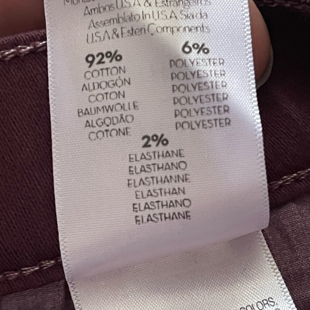 MOTHER Straight Leg Jeans in Burgundy - Picture 14 of 14